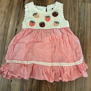 Cynthia Rowley Pink and Cream Kids Dress